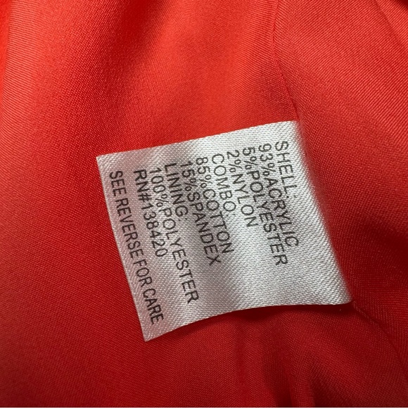 etcetera Tweed Jacket Bomber Blazer Orange Peach Tweed Size 8 - Picture 5 of 10